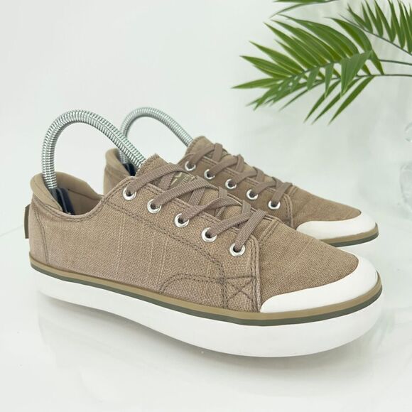 Keen Shoes - Keen Women's Elsa Sneaker Size 7.5 Beige Tan Shoe Low Top Vulcanized Retro